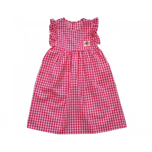 GINGHAM CHECK DRESS (PINK) - 40% 할인