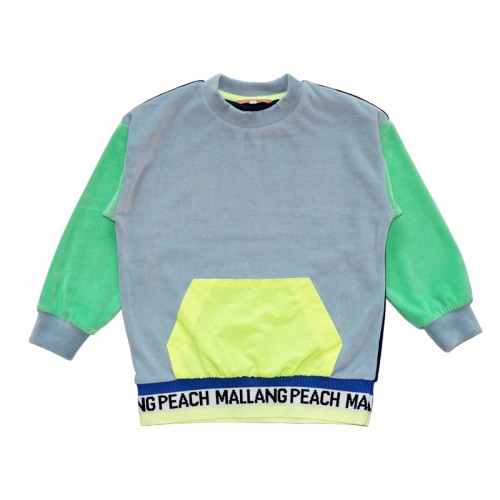 VELVET COLOUR BLOCK T-SHIRT (BLUE) - 20% 할인
